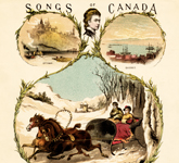 Couverture illustrée de la musique en feuilles de SONGS OF CANADA de J.S. Hiller
